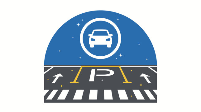Parking sign road symbol illustration graphic vector. EPS Editable