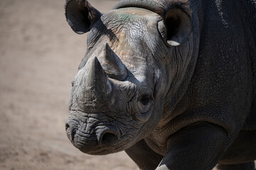 The Eastern Black Rhinoceros (Diceros bicornis michaeli). © Vine.Photographic