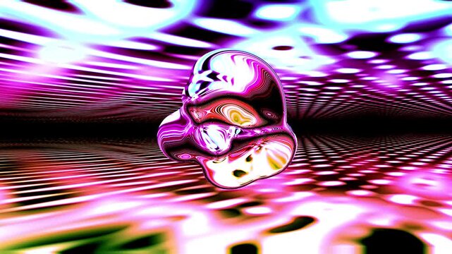 Vivid Spectrum Holographic Crystal Beams and Liquid Mesh Flowing Abstract Background 4K