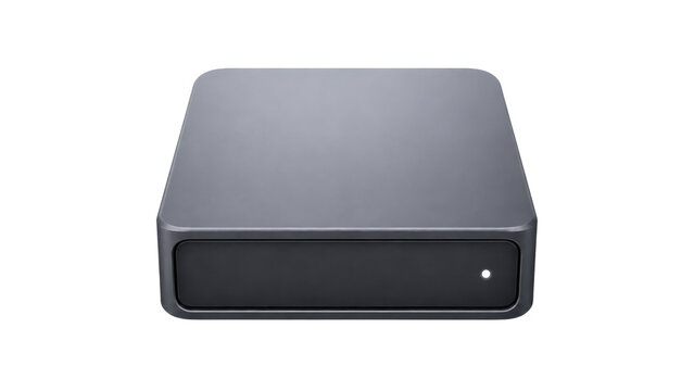 External Hard Drive Enclosure on Transparent Background