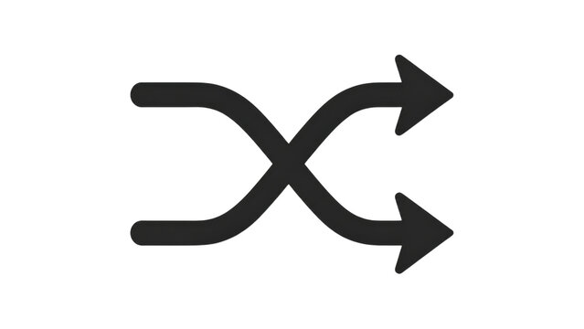 Shuffle Arrows Icon Isolated on Transparent Background