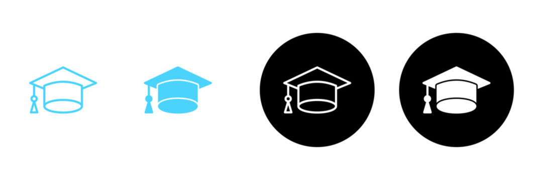 Education icon vector. Graduation cap sign and symbol. Graduate. Students cap