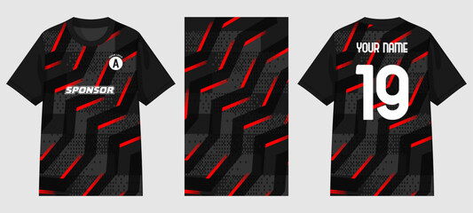 black and red sublimation sports jersey © HAQR