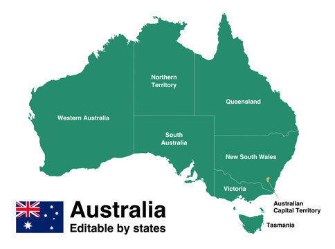 Simple and ultra detailed Australia vector map