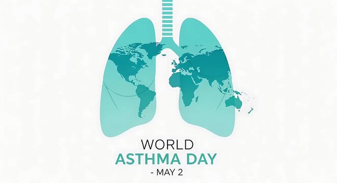 Lungs shaped like a world map.
