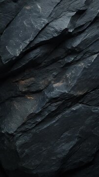 Basalt texture displaying a steep diagonal chiseled volcanic rock wall with sharp shadow fissures.