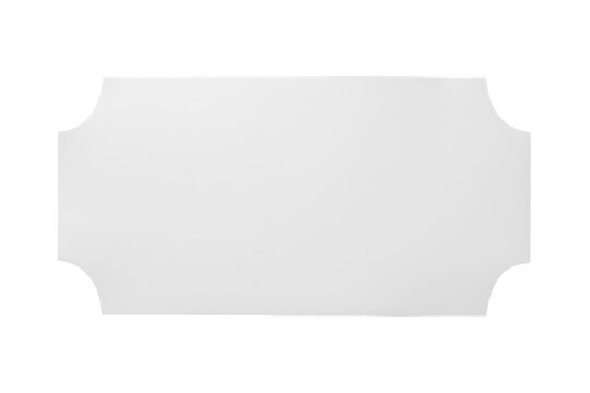 Blank White Decorative Label with Curved Corners
