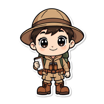 Eager Chibi Explorer Ready for Adventure