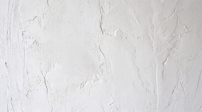 White Plaster Wall Texture with Stucco Finish Background