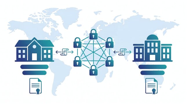Secure Academic Data Exchange Network Connecting School And University Campus Buildings Worldwide With Encrypted Digital Education Infrastructure Security System