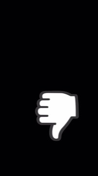 Vector Dislike Icon Animation with Alpha Channel - 4K Portrait Vertical
