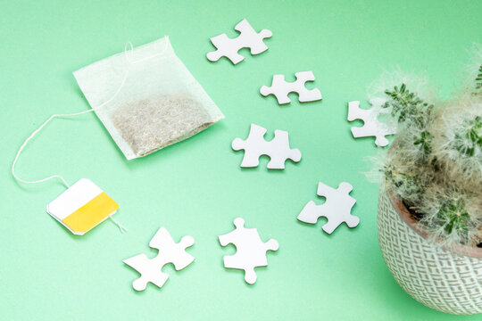 Finding emotional well being balance with tea and puzzles