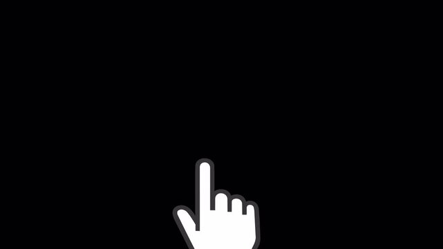 Vector Swipe Right Gesture Animation with Transparent Background - 4K Landscape Horizontal