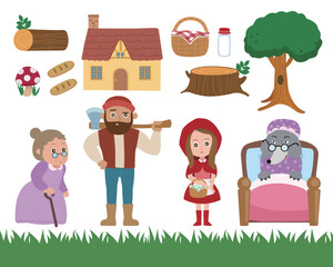 Little Red Riding Hood Fairy Tale Illustration