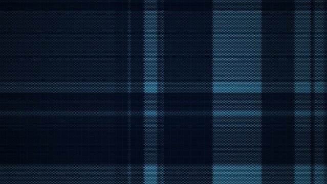 Dark blue tartan pattern with halftone dots design for textile wallpaper.