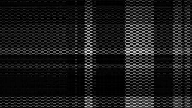 Dark grey tartan pattern with halftone dots design for textile wallpaper.