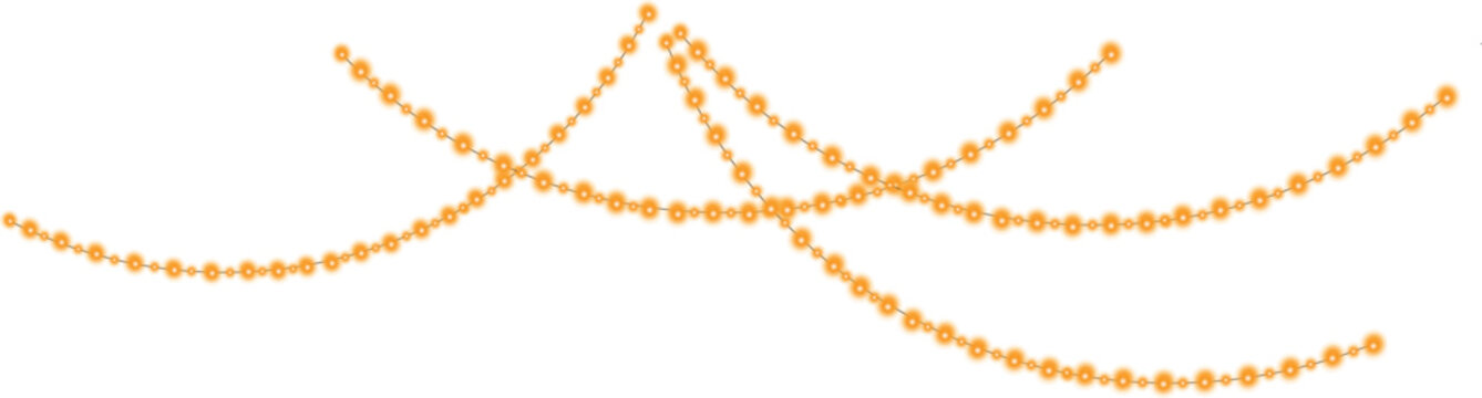 Christmas lights. Vector Christmas garland on an isolated transparent background.