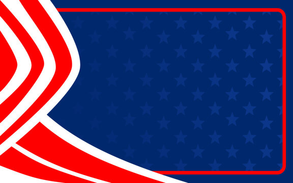 Patriotic red white blue pattern graphic design abstract stars stripes background theme. Suitable for july 4th celebrations, national holidays, and patriotic events.