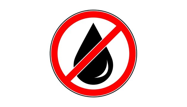 No entry forbidden sign with arrow symbol.