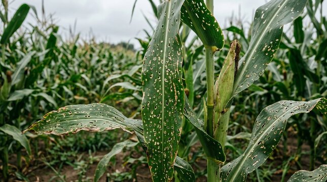 Corn Leaf Pest Damage and Crop Infestation Details