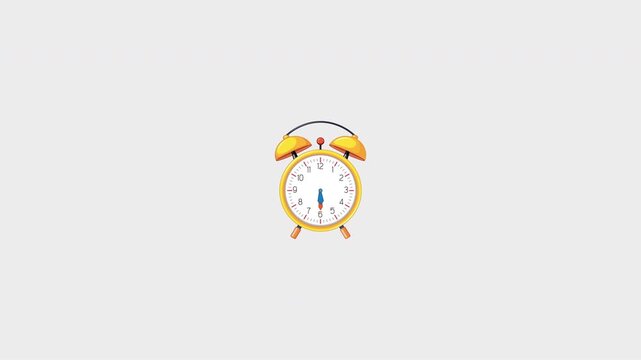 Clock spinning, watch animation on white background. Analog clock spinning animation. , 4K video