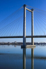 Fototapeta premium Cable suspension bridge on Columbia River