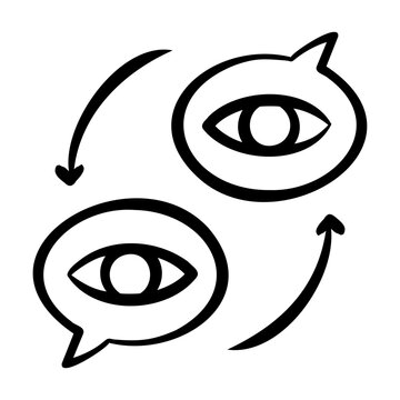 Perspective Sharing Icon - Handdrawn
