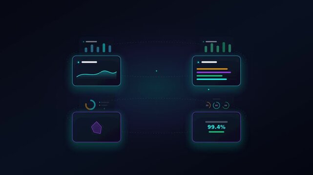 Dual tier counter rotating dark cyber rings of enterprise performance analytics cards