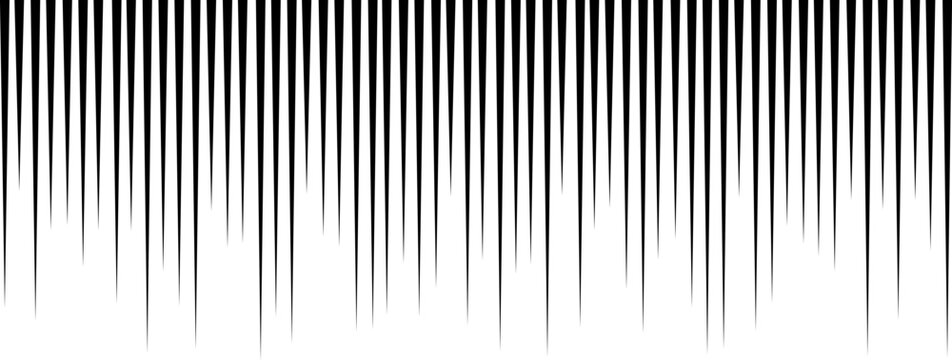 Straight speed lines repeating pattern. Black and white diagonal stripes gradient. Abstract fast effect texture. A cartoon style line background representing depression