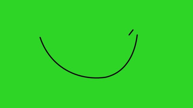 Curved line vector animation motion graphics element green screen smooth and isolated on for digital design projects background chroma key design abstract background chroma key design abstract