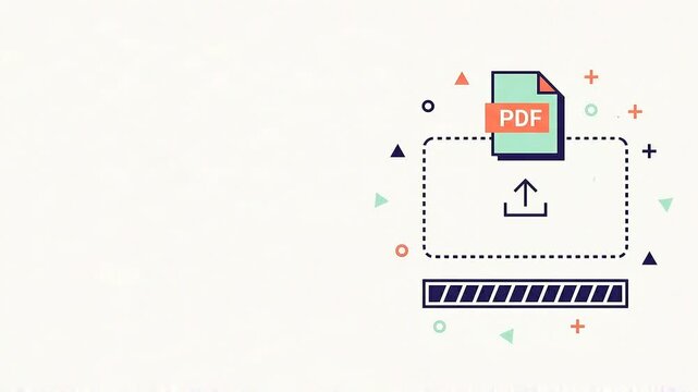 PDF file document upload progress bar animation