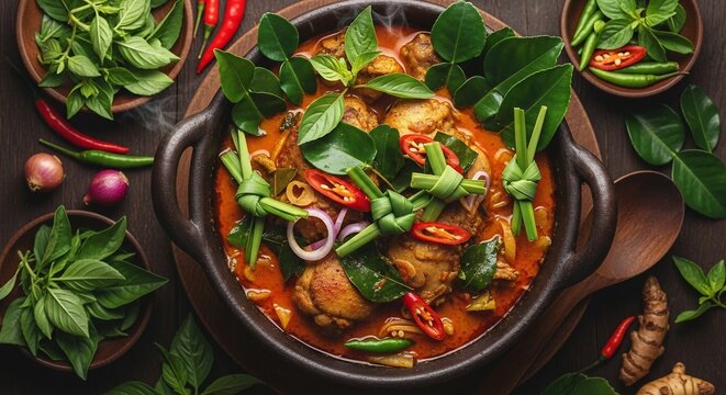 Thai chicken curry dish