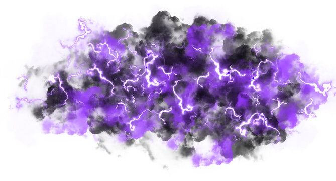 Amethyst Thunder Cloud Electric Effect Isolated