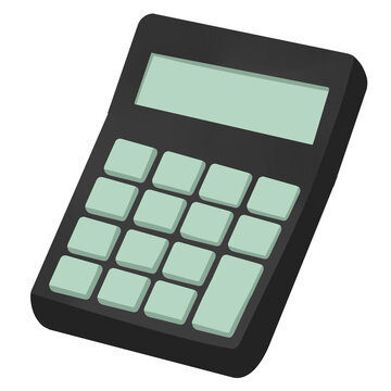 calculator isolated on white