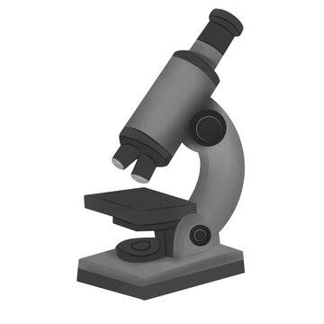microscope isolated on white background