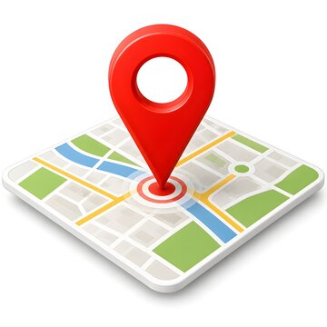 3D GPS Location Pin on Digital Map for Navigation and Location Services. 