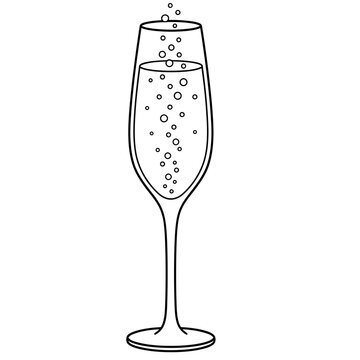 champagne flute glass outline