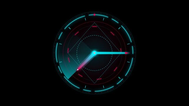Futuristic Cosmic Astronomical Clock Animation Displaying Precise Galactic Time Tracking for Digital Interface Projects