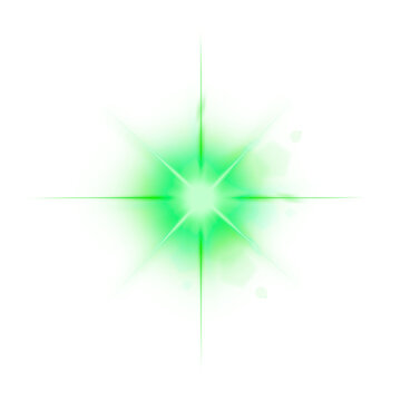 Bright Green Star Light Ray Sunburst effect