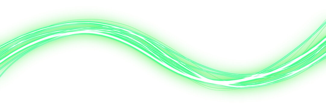 Futuristic Neon Green Speed Light Curve Effect