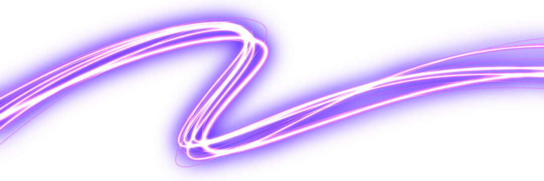 Electric Purple Sound Wave Light Line Effect
