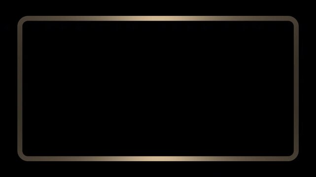 Beige conic gradient border frame rotating softly, decorative outline loop, transparent background