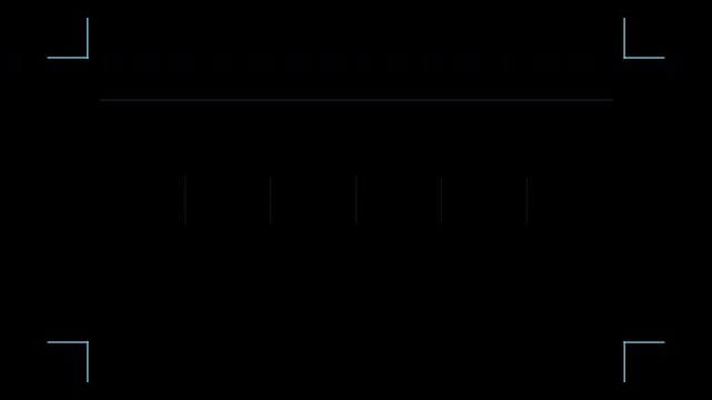 Blue hud corner brackets frame with breathing motion, futuristic ui overlay loop, transparent background