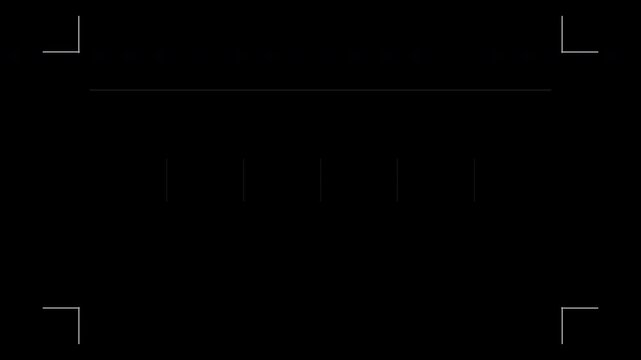 Gray hud corner brackets frame with breathing motion, futuristic ui overlay loop, transparent background