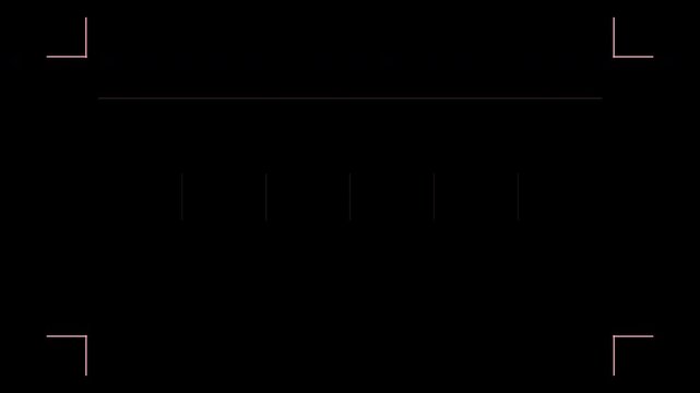 Pink hud corner brackets frame with breathing motion, futuristic ui overlay loop, transparent background