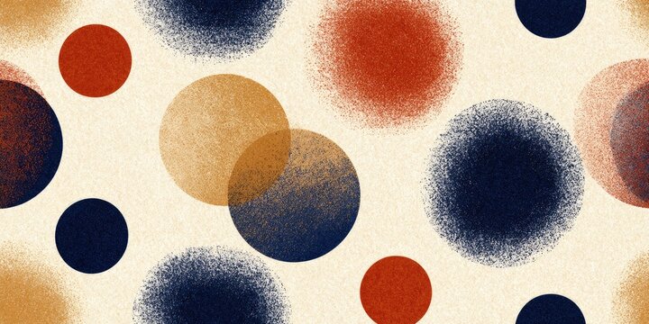 Textured circles of varying sizes and opacity on a light background