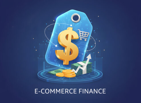 3D dollar currency tag icon for financial e commerce with e commerce currency shopping business