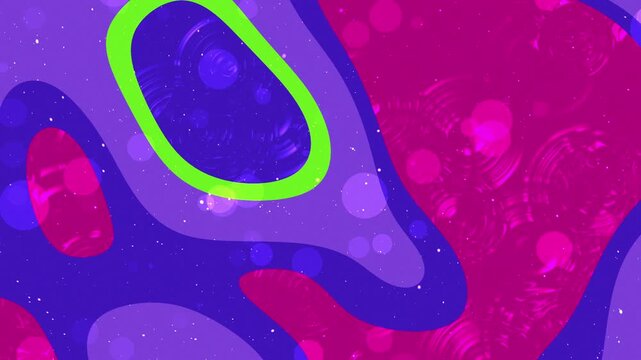 Abstract background with vibrant purple and pink liquid shapes and glowing light bokeh effects.