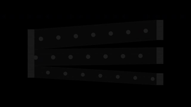 Black sankey diagram with flowing branches, data flow visualization loop, transparent background
