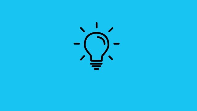 Creative Idea Light Bulb Icon Animation
